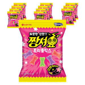 롯데웰푸드 짱셔요 트리플믹스, 51g, 12개