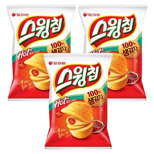 오리온 스윙칩 핫 볶음고추장맛, 60g, 3개