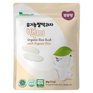 또또맘 유기농 쌀떡과자 20g, 백미, 1개