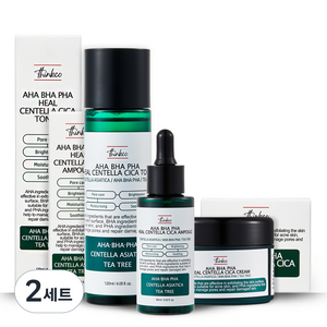 띵코 아하바하파하 힐 센텔라 시카 크림 50ml + 토너 120ml + 앰플 60ml 세트, 2세트