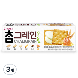 크라운 참그레인 우리밀, 48g, 3개