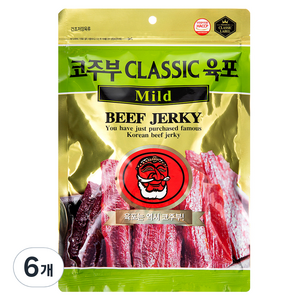 코주부 B&F CLASSIC 육포 Mild, 130g, 6개