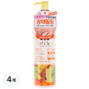 데트클리어 필링젤 믹스프룻, 180ml, 4개