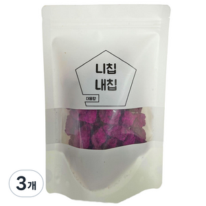 동결건조 달콤하고 바삭한 말린 빨간 용과 큐브형, 60g, 3개