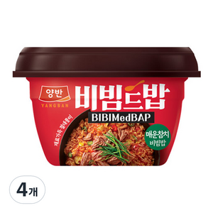 동원 양반 비빔드밥 매운참치 비빔밥 컵, 4개, 272.5g