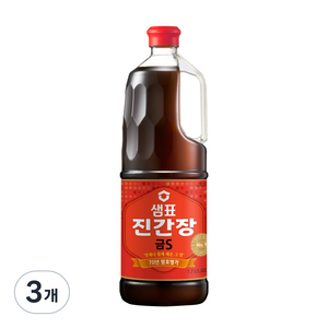 샘표 진간장 금S, 1.7L, 3개