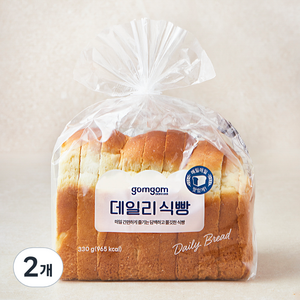 곰곰 데일리 식빵, 330g, 2개