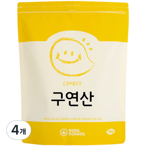 소다스쿨 구연산, 3kg, 4개