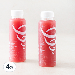 잠바주스 납작복숭아, 4개, 250ml