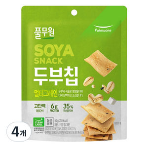 풀무원 두부칩 멀티그레인, 50g, 4개