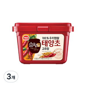 해표 순창궁 우리햅쌀 고추장, 500g, 3개