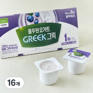 풀무원다논 그릭 블루베리 요거트, 90g, 8개입, 2개