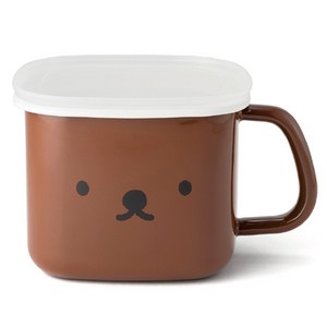 에지리 인덕션 보리스 페이스 법랑 사각저그, 브라운, 1개, 1.5L