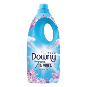 다우니 초고농축 7일 지속 탈취파워 섬유유연제 레몬그라스와 라일락 본품, 2L, 1개