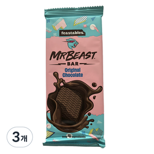 피스터블 미스터 비스트 초콜릿 오리지날, 60g, 3개