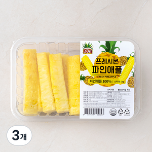 프레시몬 컷팅 파인애플 스틱, 1kg, 3개