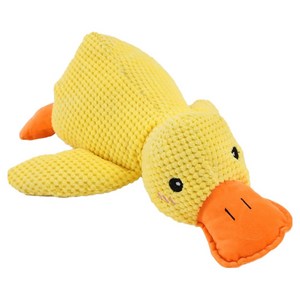 딩동펫 꽥꽥이 대왕오리 반려동물 애착인형, 옐로우, 1개