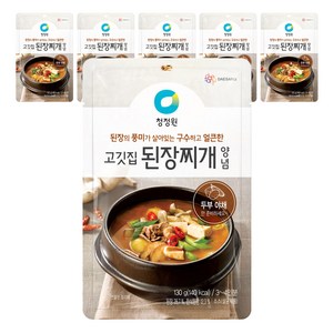 청정원 고깃집 된장찌개 양념, 130g, 6개