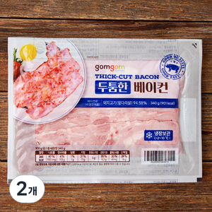 곰곰 두툼한 베이컨, 340g, 2개