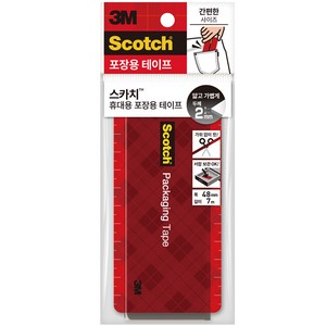 쓰리엠 스카치 휴대용 포장용 박스 테이프 48mm x 7m, 1개, 투명