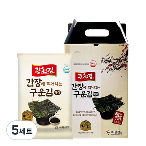 광천김 간장에 찍어먹는 구운 파래김, 10g, 50개