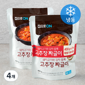 집으로온 고추장짜글이 (냉동), 400g, 4개