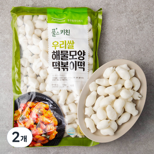 풀무원 풀스키친 우리쌀 해물모양 떡볶이떡, 1kg, 2개