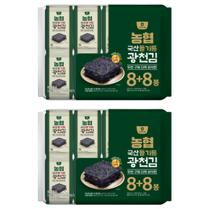 농협 들기름 광천김, 64g, 2개