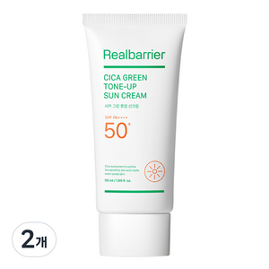 리얼베리어 시카 그린 톤업 선크림 SPF50+ PA++++, 50ml, 2개