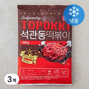 석관동떡볶이 오리지날맛 (냉동), 520g, 3개