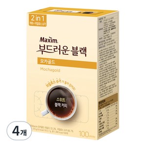 맥심 모카골드 부드러운 블랙 커피믹스, 100개입, 4개