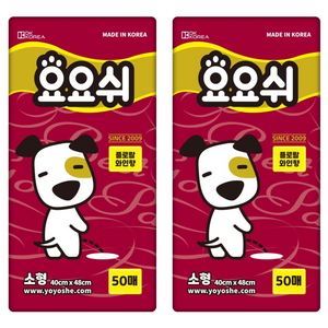 요요쉬 강아지 배변패드 플로랄와인향, 50개입, 2개