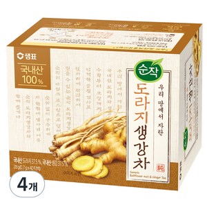 순작 도라지 생강차, 700mg, 40개입, 4개