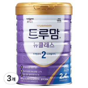 일동후디스 트루맘 뉴클래스 분유 2단계 6~12개월, 800g, 3개