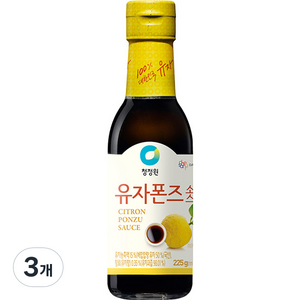 청정원 유자폰즈 소스, 3개, 225g