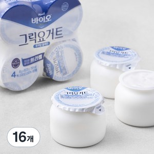 매일 바이오 그릭요거트 무가당 플레인, 80g, 16개