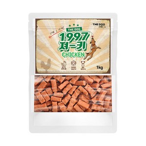 더독 강아지 간식 1997 져키, 치킨맛, 1kg, 1개