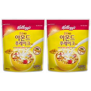 켈로그 아몬드 푸레이크 시리얼, 1.2kg, 2개