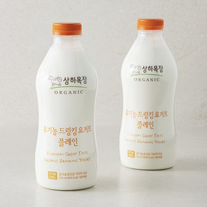 상하목장 유기가공식품 인증 드링킹 요거트 플레인, 750ml, 2개