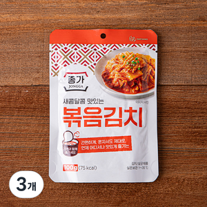 종가 볶음김치, 100g, 3개