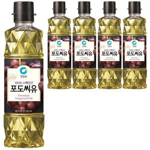 청정원 포도씨유, 900ml, 5개