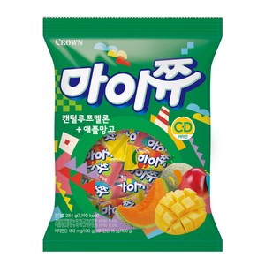 마이쮸 필로우 캔털루프멜론 + 애플망고 캔디, 284g, 1개