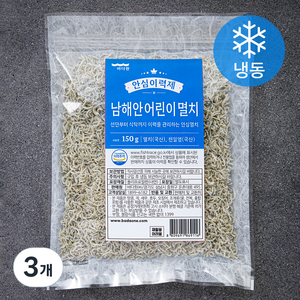 바다원 안심이력제 볶음용 남해안 어린이멸치 (냉동), 150g, 3개