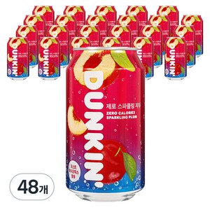 던킨도너츠 제로 스파클링 자두, 350ml, 48개