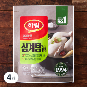 하림 삼계탕 진, 900g, 4개