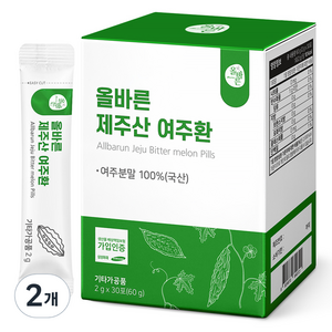 올바른건강식품 올바른 제주산 여주환 30p, 2개, 60g