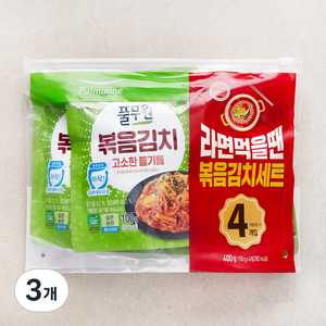 풀무원 볶음김치 4개입, 400g, 3개