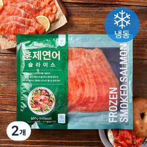 은하수산 훈제연어 슬라이스 (냉동), 500g, 2개