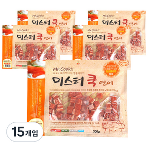 도그펜시아 미스터쿡 강아지 간식 큐브, 연어, 300g, 15개