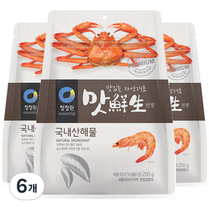 청정원 맛선생 해물 조미료, 250g, 6개